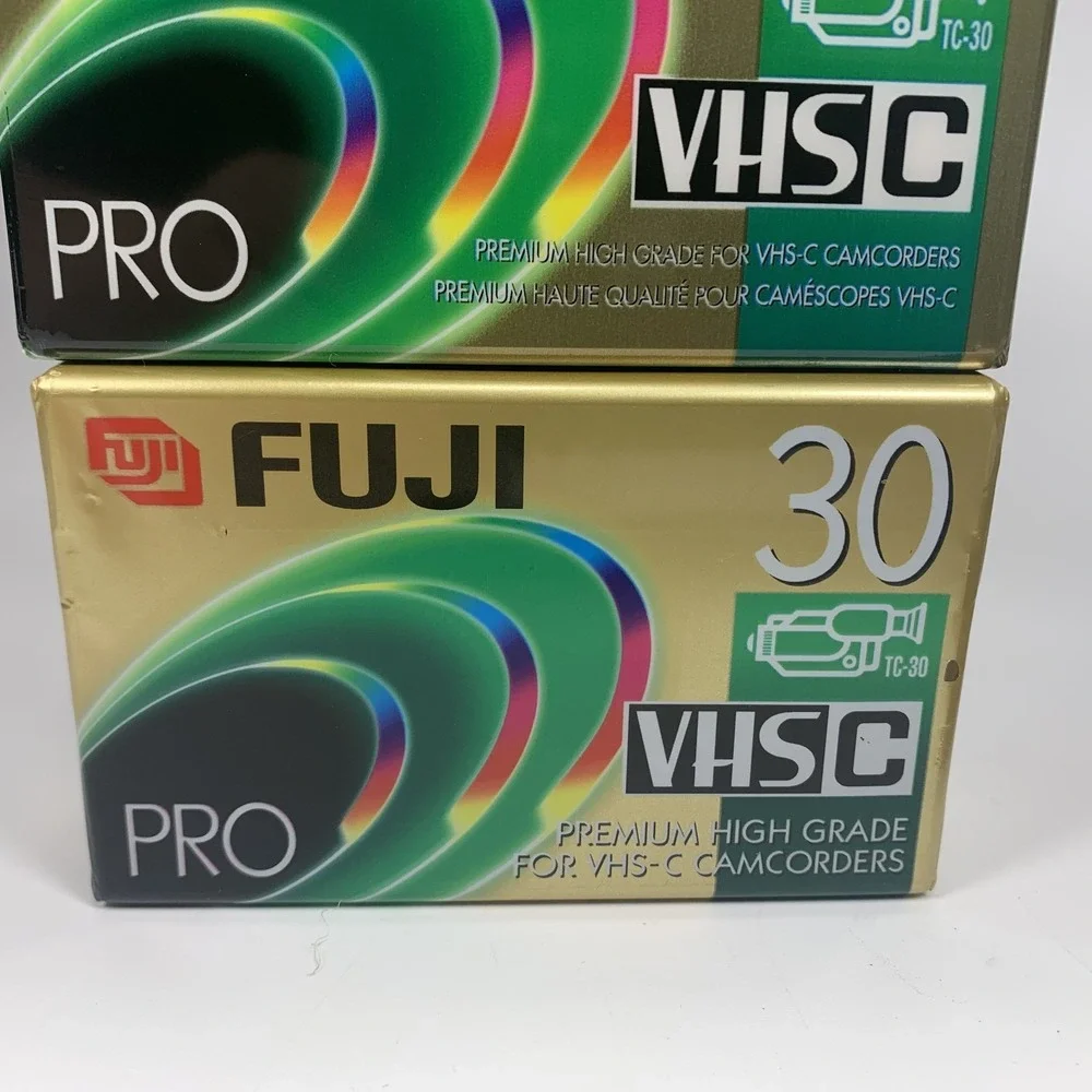 Lot of 4 Fujifilm VHS-C 30 Min Pro Premium High Grade Camcorder Tapes Sealed